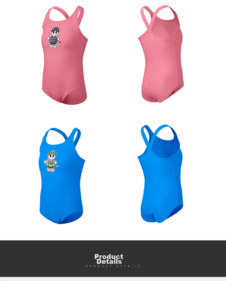 Arena Children's One-Piece Swimsuit, Girls' Triangle Swimwear for Older Kids, Comfortable Quick-Dry Training Beach Wear JSS7425WJ Blue 140 7