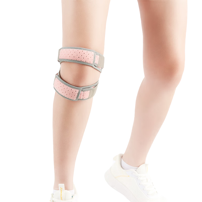 KAWASAKI Patellar Strap Badminton Sports Knee Brace Leg Support for Men And Women, Stabilizing And Restricting Band A3427 Silver Gray (2-Pack)