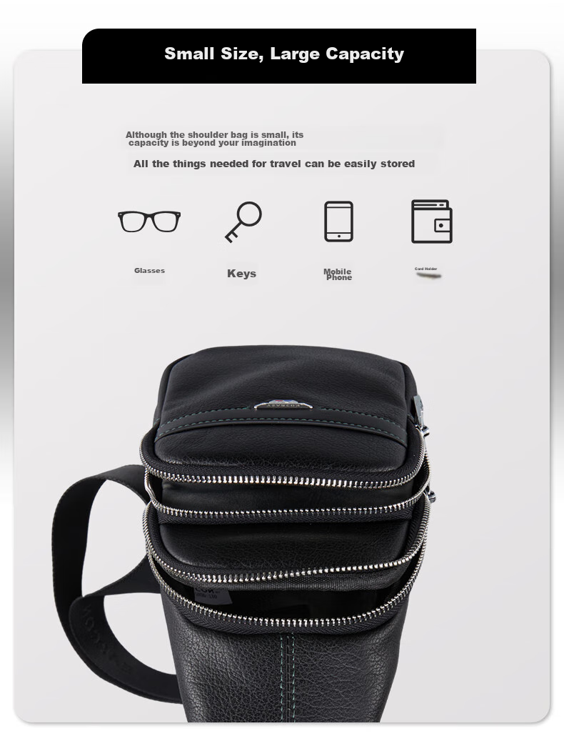 Yierkang Leather Shoulder Bag, Versatile Crossbody Bag, Business Genuine Leather Sports Bag, Casual Bag, Gift for Boyfriend, Husband, Men's Chest Bag 6