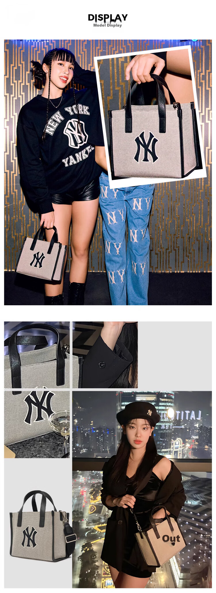 MLB Official Handbag Tote Bag, Unisex Casual Outdoor Shoulder Bag Crossbody Bag, Birthday Gift 4