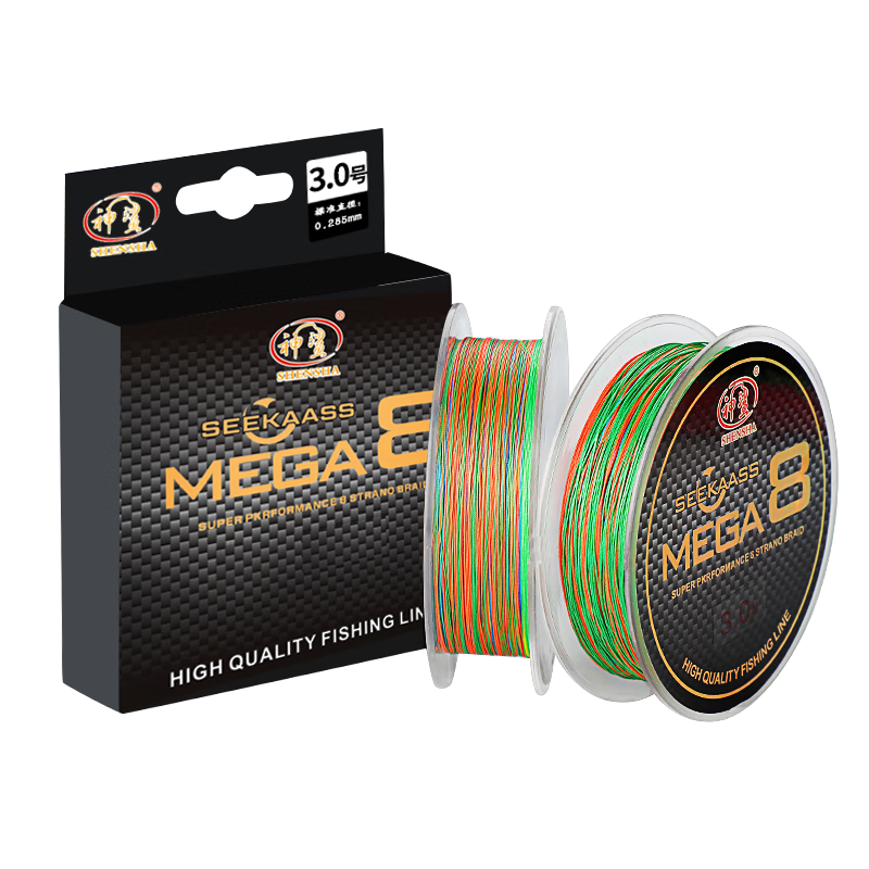 Shensha No. 3 PE Braided Fishing Line, 8 Strands, 100 Meters, Ultra-High Tensile Strength, Wear-Resistant, One Color, Lure Fishing Line, Fishing Tackle