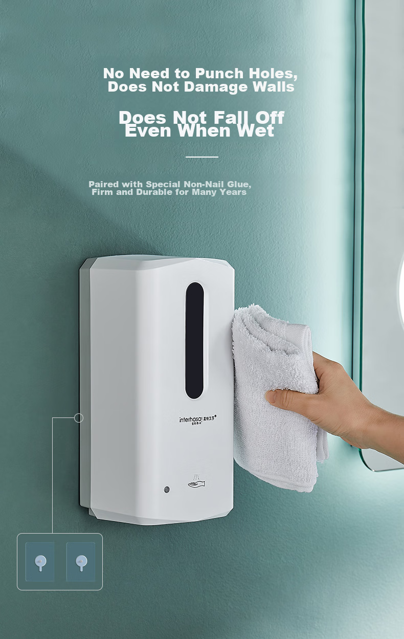 Interhasa! F9305 Automatic Soap Dispenser, Wall-Mounted Hand Soap Machine, Bathroom Soap Liquid Box 6