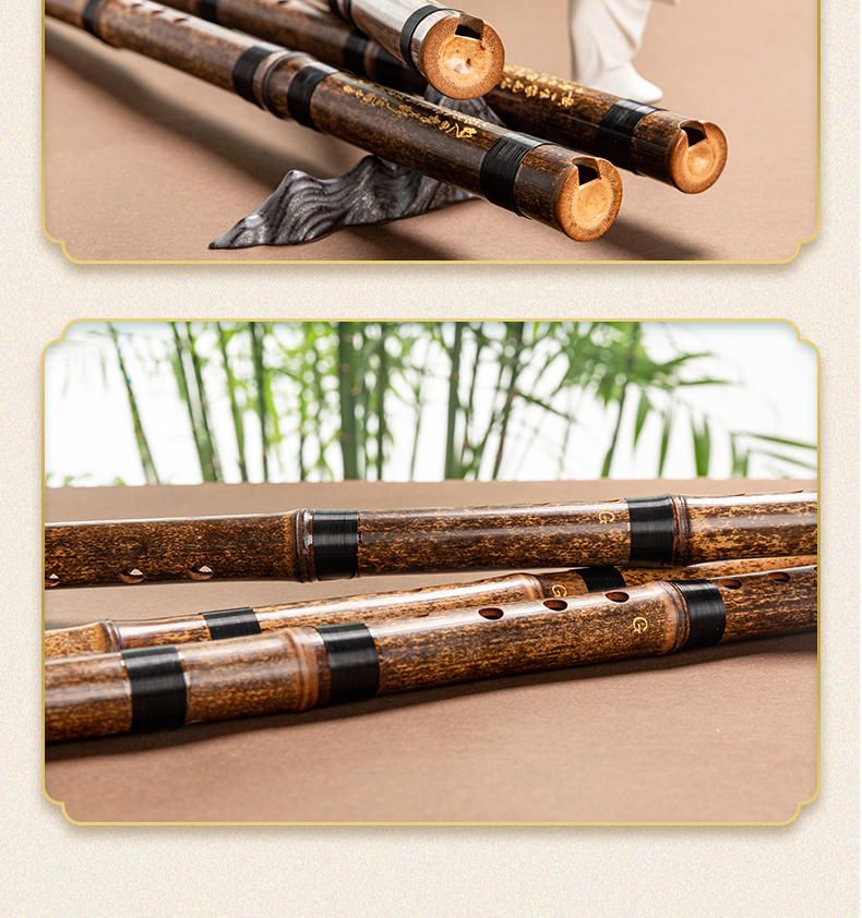 HAMDUN HUANXIANG Zizhu Handmade Premium 8-Hole One-Piece Xiao F Key Professional Performance Beginner Custom Ethnic Wind Instrument 4