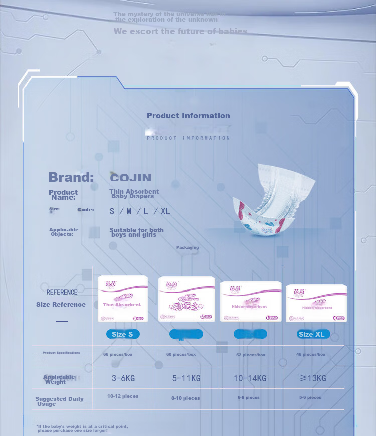 Cojin Thin Absorbent Diapers L104 (10-14kg) No Adhesive Diapers for Baby Boys And Girls 2