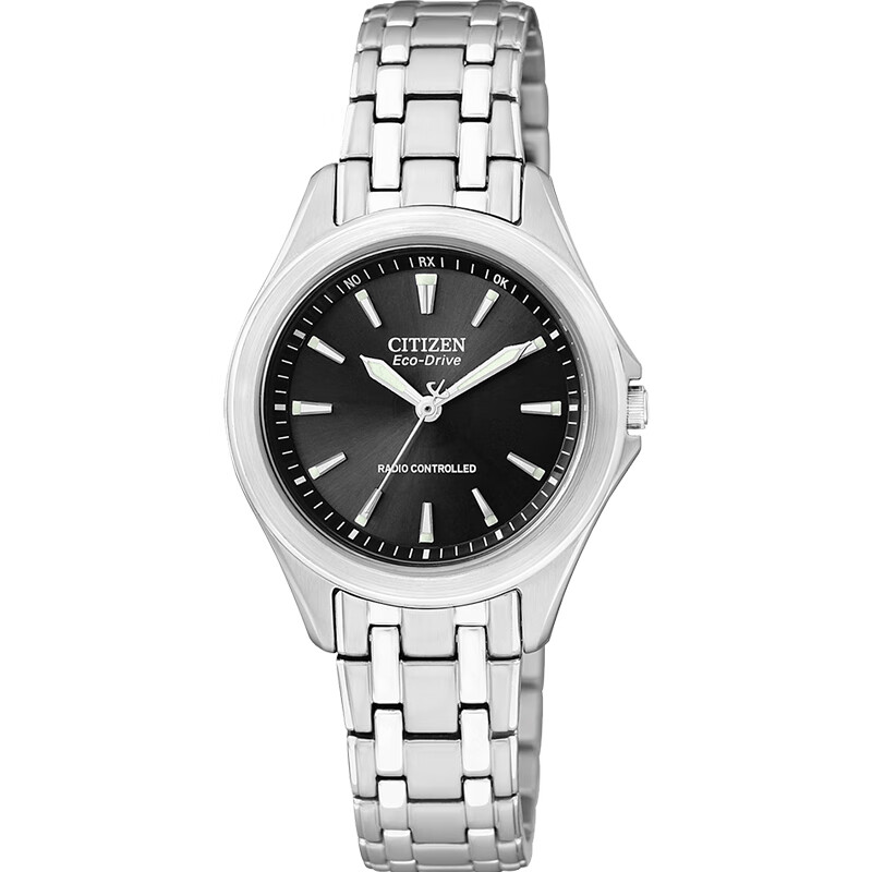 CITIZEN Women's Eco-Drive Japanese Movement Date Display Stainless Steel Band Fashion Watch ES5040-51E