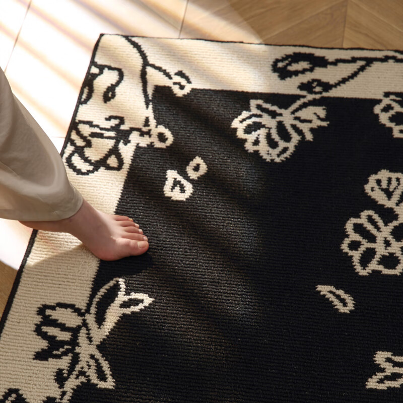 Modouyu Entrance Door Mat, 80*120cm, Floral Pattern, Doormat for Bathroom And Foyer, Durable High-End Carpet