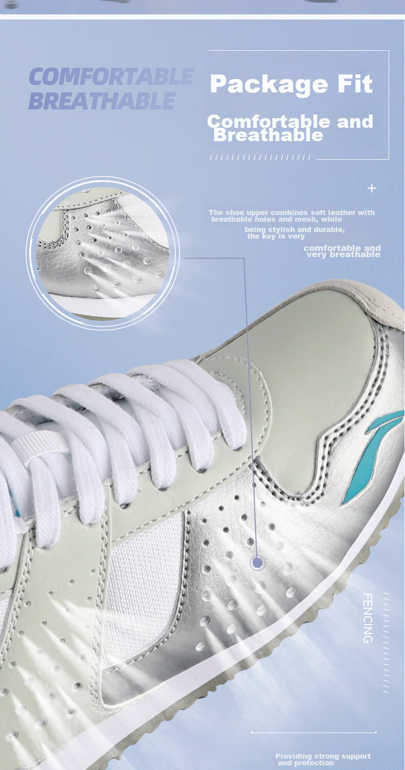 Li-Ning Fencing Shoes, Children's Training Shoes, Breathable And Wear-Resistant, Non-Slip Running And Basketball Shoes, Fencing Equipment for Boys And Girls 3