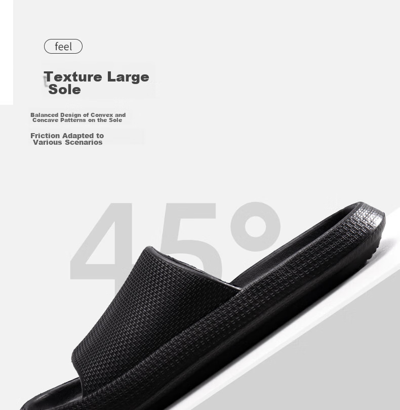 IQGD Slippers for Men And Women, Home Couple Style, Indoor And Outdoor Shower Sandals 002 Black Size 36-37 9