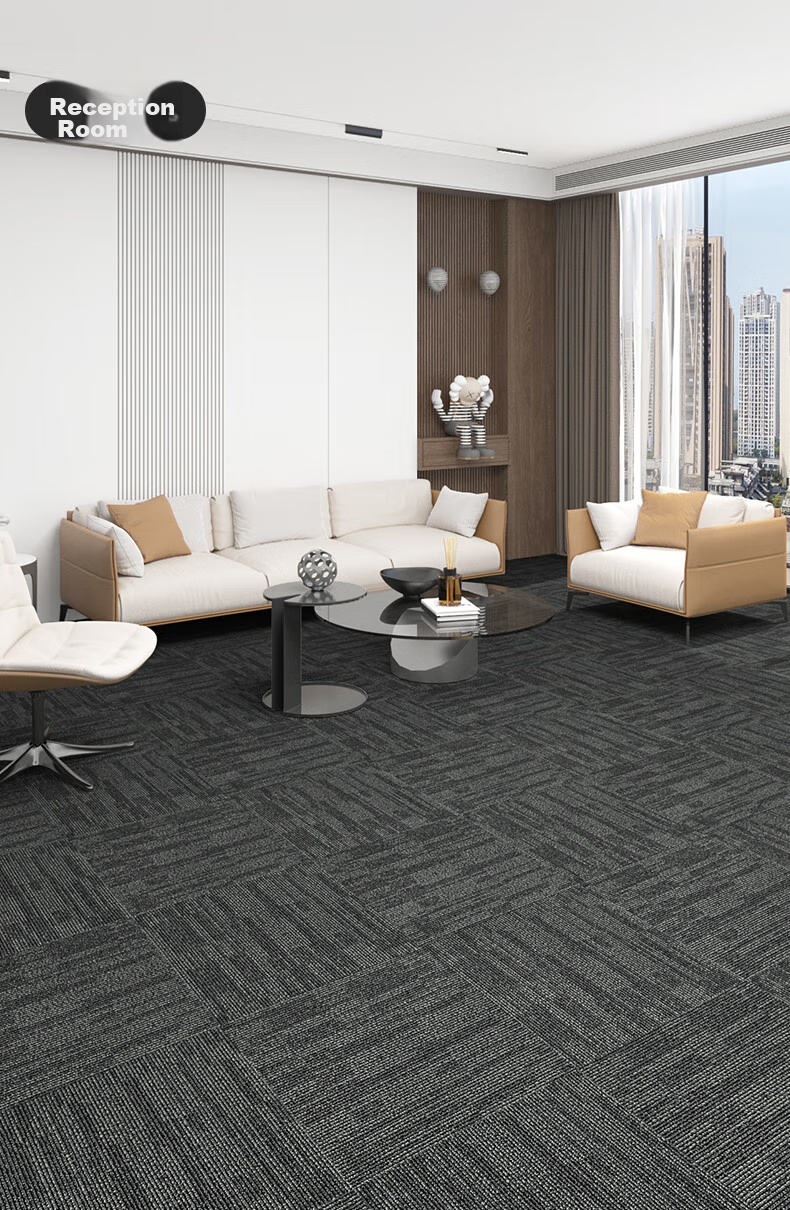 Boneng Commercial Office Carpet, Hotel Conference Room High-End Specialized Square Tile Carpet, Large Area, 8 Pieces Per Set 11