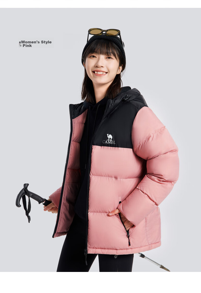 CAMEL Volcano Down Jacket 1.0 Men's Thickened Duck Down Cold-Resistant Puffer Coat Trendy Winter Jacket M13CR07089H 39