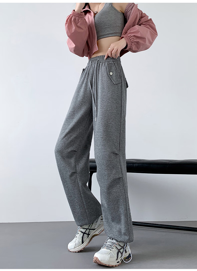 FitonTon American Style Parachute Work Pants for Women Autumn Winter High Waist Slimming Paratrooper Casual Convertible Pants 11