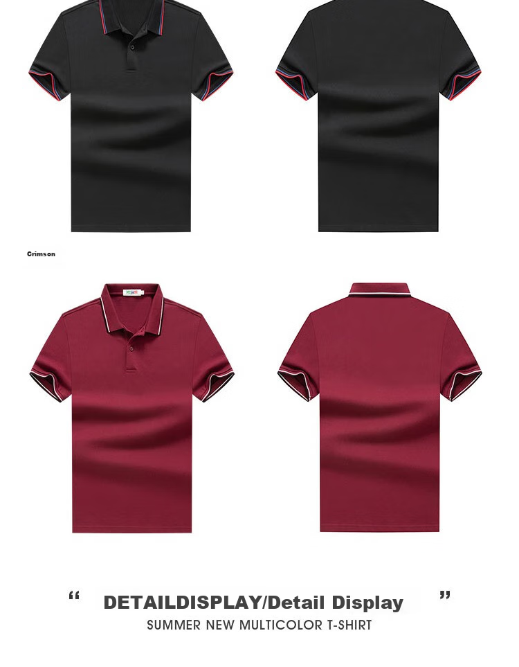LIMENG Men's Summer Polo Shirt British Style Color-Block Collar Pique Cotton Mesh Military Green M 11