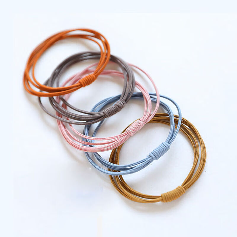 Xiangwan Hair Ties, 10-Pack Mixed Colors, Non-Damaging Hair Bands for Women, Elastic Hair Bands, Ponytail Holders, Rubber Bands, Hair Accessories, Mid-Autumn Festival Gift 2