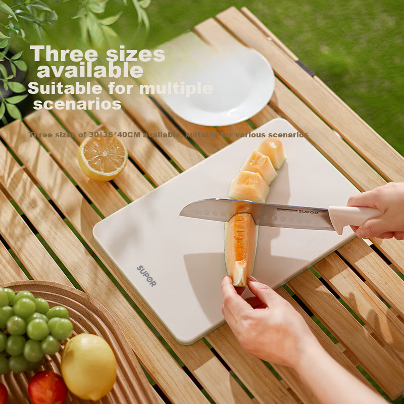 SUPOR Imported Resin Cutting Board, Antibacterial Chopping Board, Household Raw And Cooked Separation Cutting Board, 30*20*1.2cm