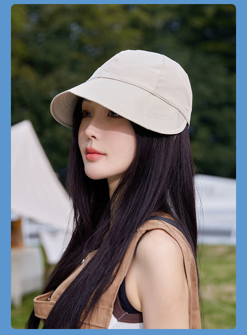 GRGN Sun Protection Hat for Women, Summer Fisherman Hat, Sun Visor Cap, Baseball Cap, Outdoor Face-Covering Travel UV Protection Hat for Wome 9