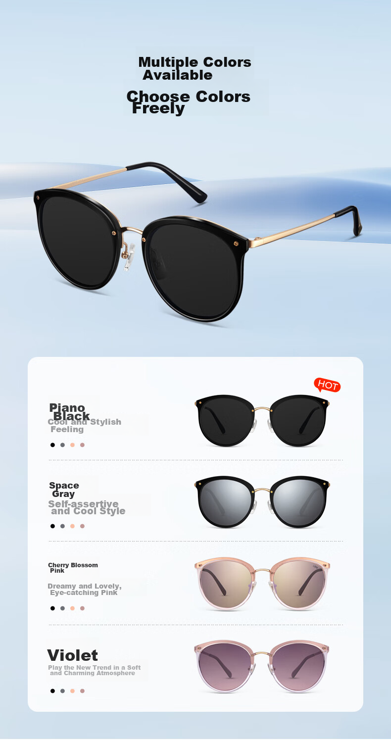 LOHO Sunglasses for Women, Polarized Sunglasses for Couples And Friends, Driving Glasses, Sun Protection Eyewear, GM Hiking Glasses, Gift 10