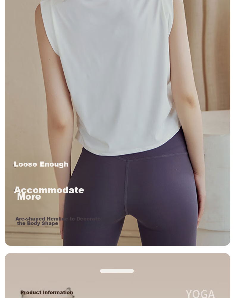 XUEXIMAN Yoga Wear for Women, Loose-Fitting Sports Tank Top, Summer Short Style, Sexy Cover-Up, Training Running Fitness Sleeveless Top Vest 9