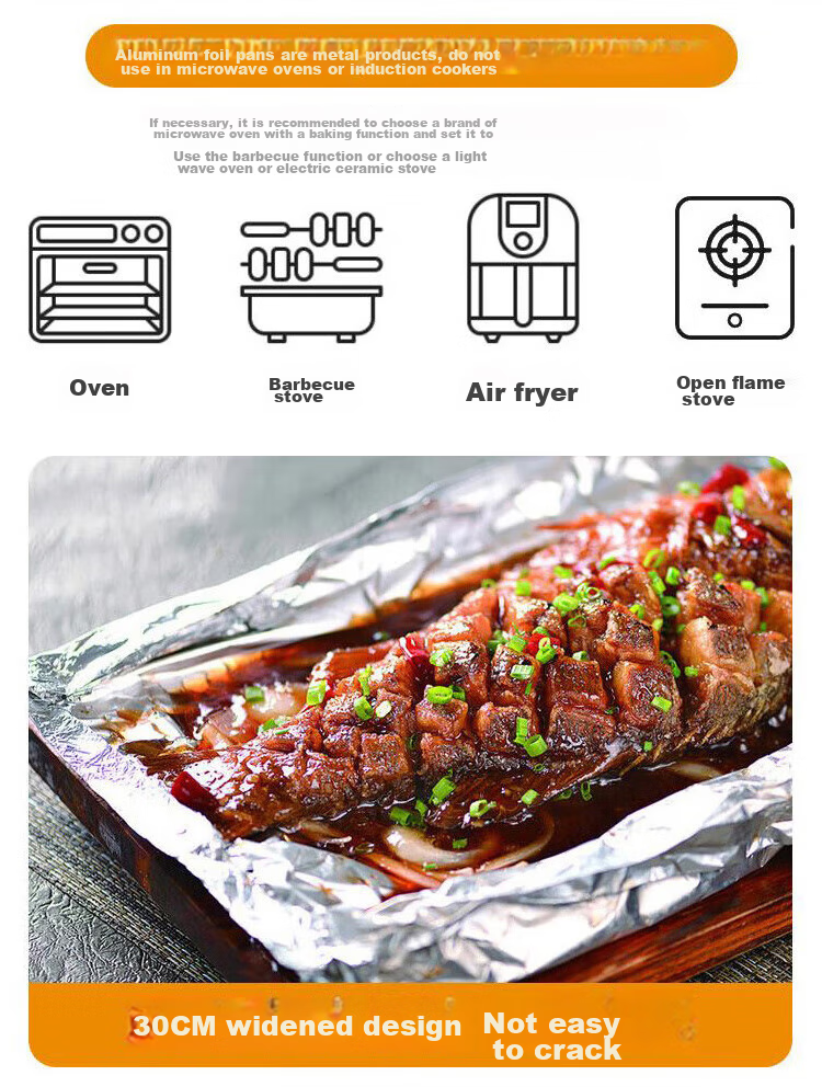 Suncojia Aluminum Foil, 10-Meter Boxed, for Kitchen Baking, Barbecue, Oven, Air Fryer, Locks Moisture, Keeps Food Fresh, Prevents Burning 6