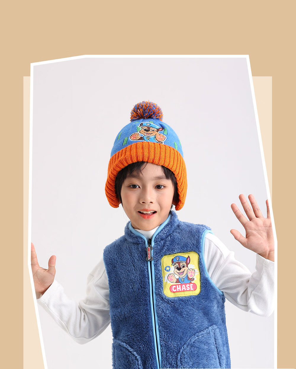PAW PATROL Kids Windproof Knit Hat Autumn Winter Fleece Lined Ear Protection Beanie PA1869A 4
