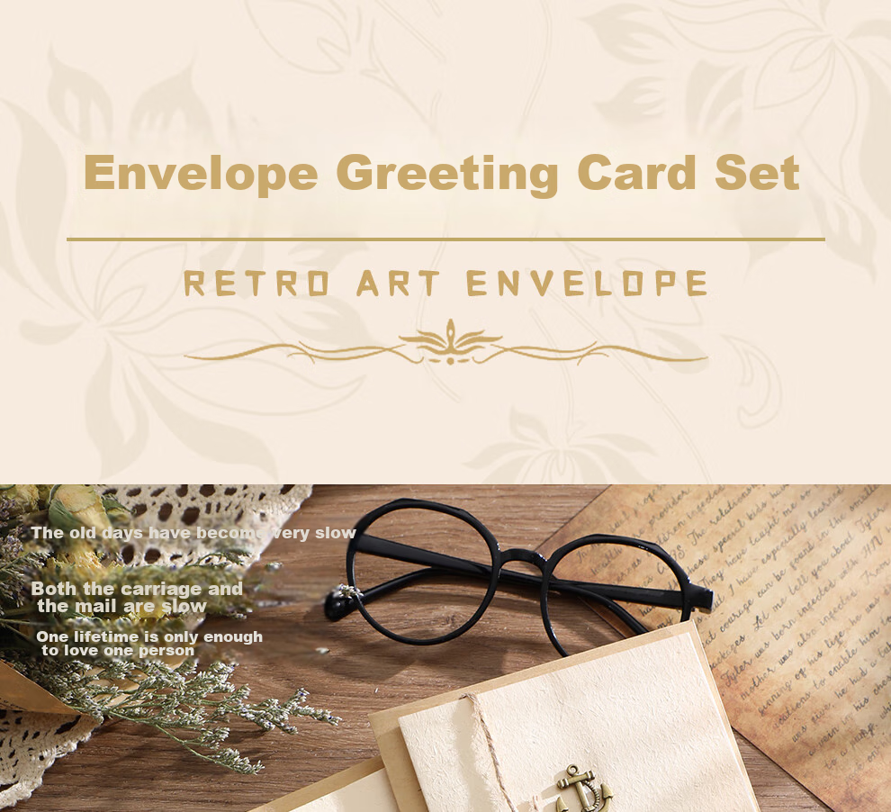 Faramon, 3-Pack Vintage Minimalist Teacher's Day Greeting Cards, Birthday Gifts, 38 Thanksgiving Blessing Cards, High-End Handwritten Postcards, Letter Paper And Envelopes, for Boyfriend/Girlfriend Confession Letters 1