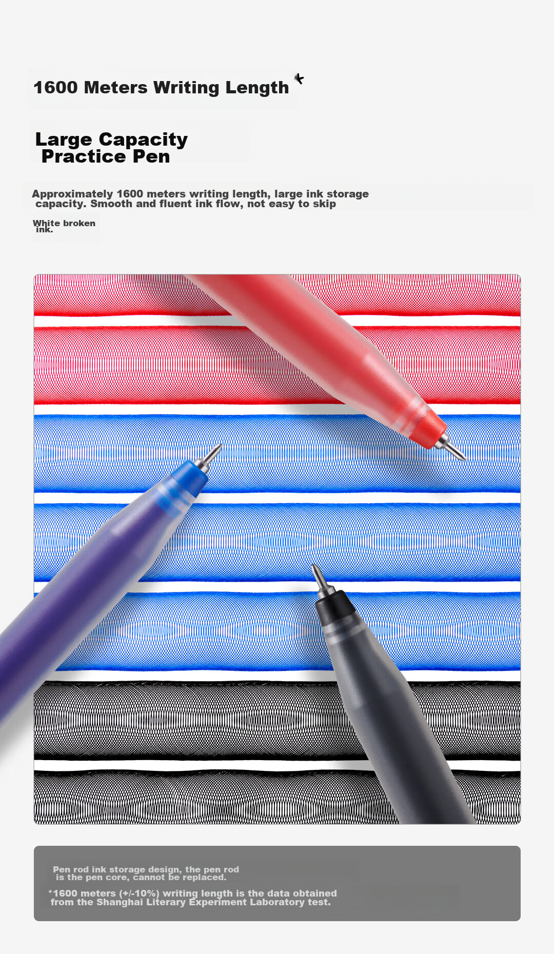 KACO JOY 0.5mm Black Gel Pen 3-Pack Quick-Dry Waterproof Fade-Resistant for Homework Exam Note-Taking 3