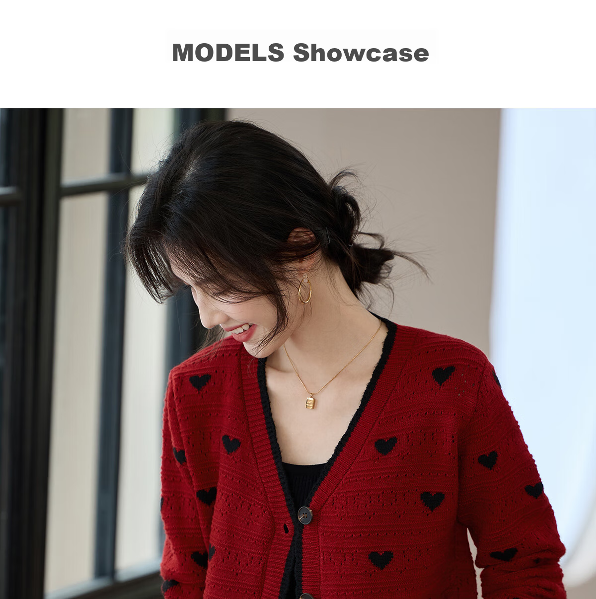 She Enjoy Women's Knitted Cardigan Stand Collar Zipper Sweater Jacket Casual Versatile Knit Outerwear T53Z092 19