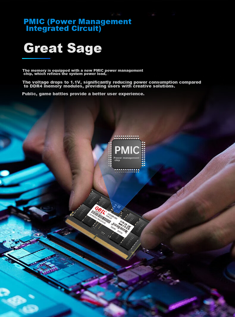 GEIL, Jinbang, 32GB (16GB X 2), DDR5 4800, Laptop Memory Module, Millennium Series 8