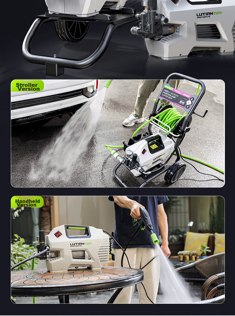 LUTIAN Household High-Pressure Car Washer, Water Gun, High-Power Induction Cleaning Machine, Water Pump, Powerful Cleaning Device, Snow Leopard P6PRO 5