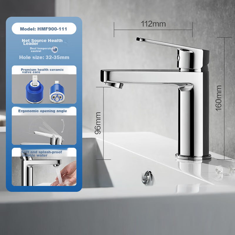 HEGII Pull-Out Basin Faucet Digital Display Hot and Cold Water Faucet HMF902-115S-SH
