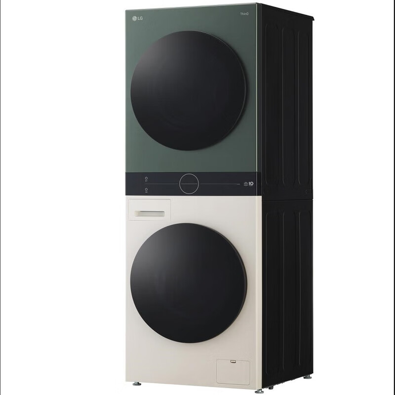 LG洗烘塔  WashTower  墨玉绿+玉石白  10KG干衣机+13KG洗衣机  FN231QH