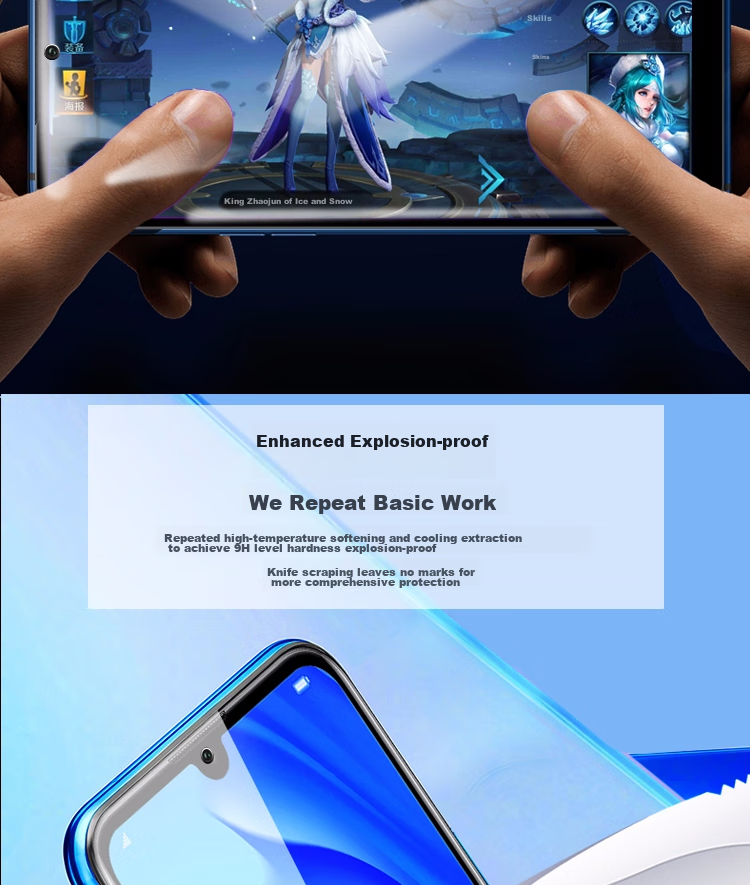 ESCASE Huawei Honor 30/30S Tempered Glass Screen Protector, Non-Full Coverage, No White Edge, Shatterproof [High Definition] 7