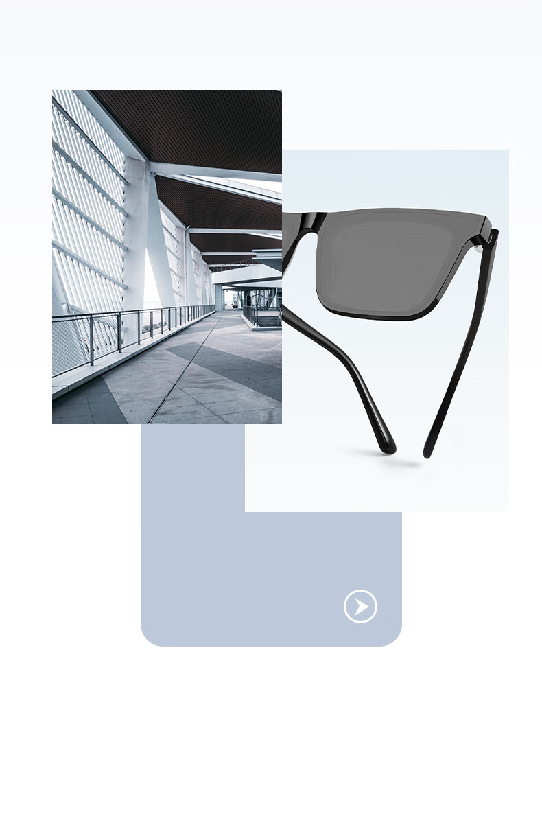 HLA Nylon Sunglasses, Black Square Frame Glasses for Men And Women, Trendy Driving UV Protection Sunglasses for Men, 027 4
