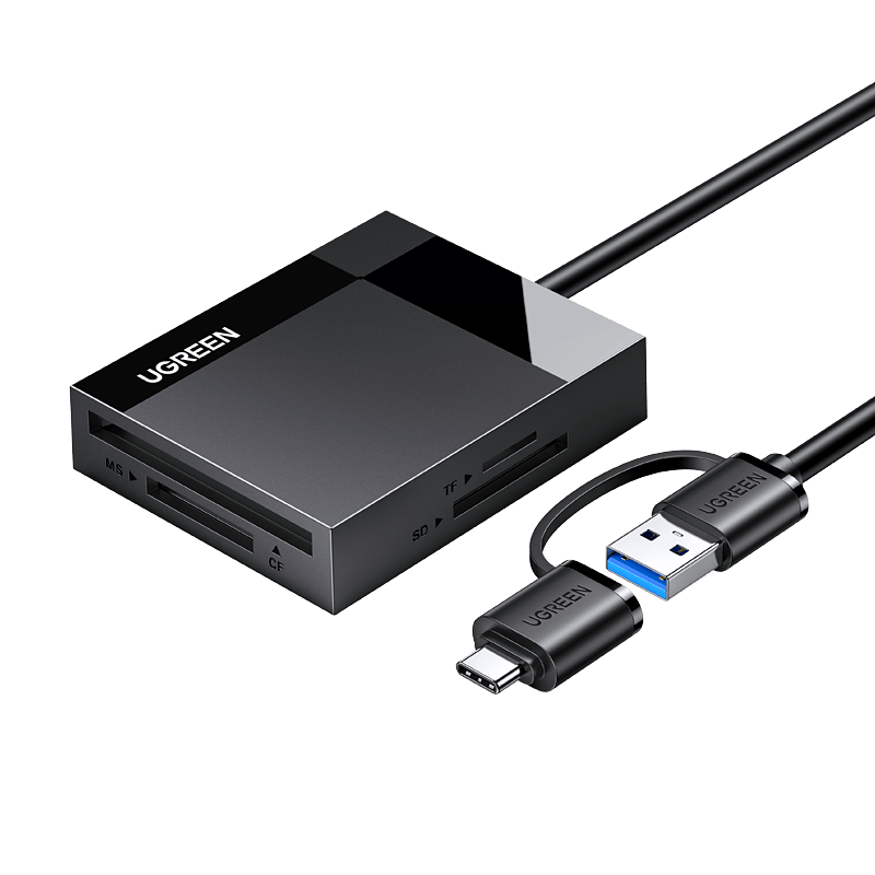 UGREEN USB/Type-C Multifunctional CF Card Reader 3.0 High-Speed Supports CF/MS/SD/TF Camera Surveillance Memory Cards Compatible with Computers/Smartphones/Apple 17/16/iPad