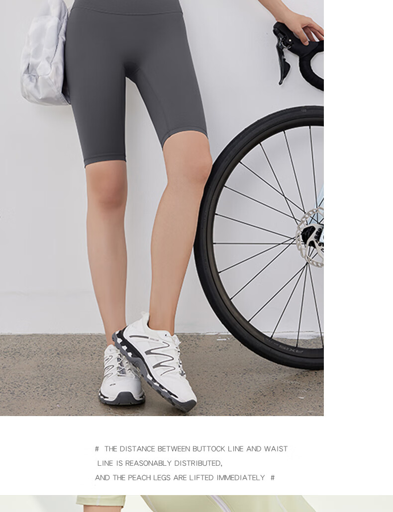 XUEXIMAN Yoga Pants for Women, One-Size High-Waisted Bike Shorts with Butt-Lifting Effect, Tight-Fitting Sports Fitness Shorts for Outdoor Wear 16