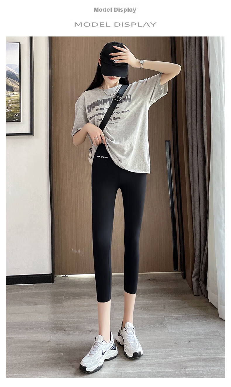LangSha Shark Leggings for Women, Tight-Fitting High-Waisted Pants, Slimming Effect, Thin Yoga Leggings for Outer Wear 17