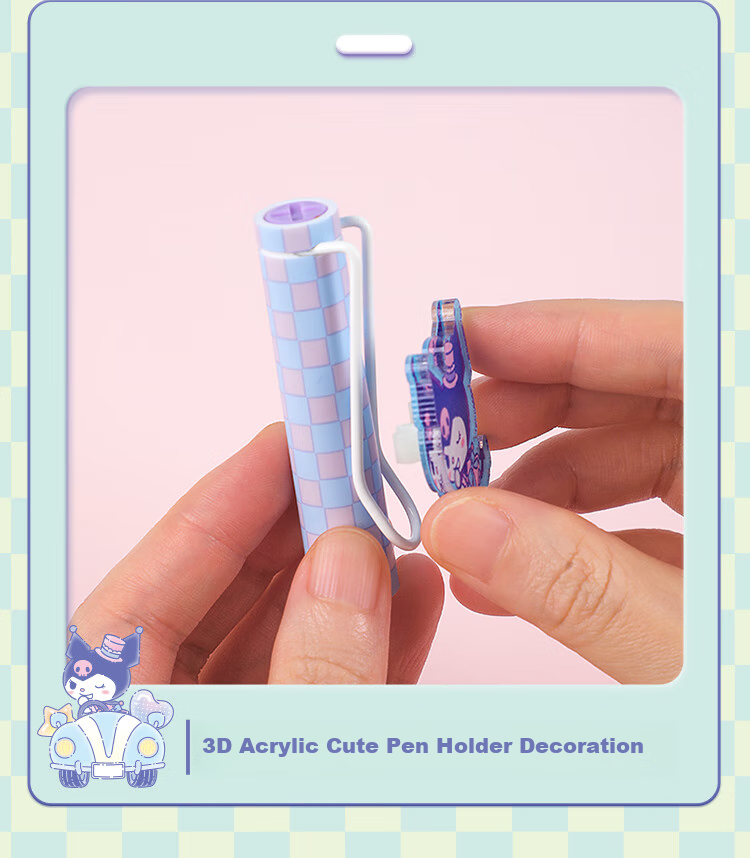 GuangBo Thermal Erasable Fountain Pen, Sanrio Collaboration Little Clown Fish Elementary School Student Handwriting Practice Posture-Correcting Ink Pen F Nib [Blue Packaging], Back-To Stationery KT82151-H 8