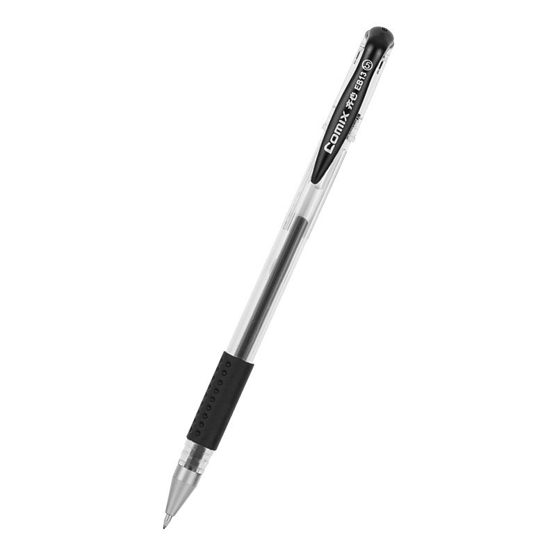 COMIX, 30-Pack, 0.5mm Black Gel Pen, Signature Pen, Business Pen, Bullet Tip, Pull-Off Cap, Office Student Exam Pen, Soft Rubber Sleeve, High-Quality Ink