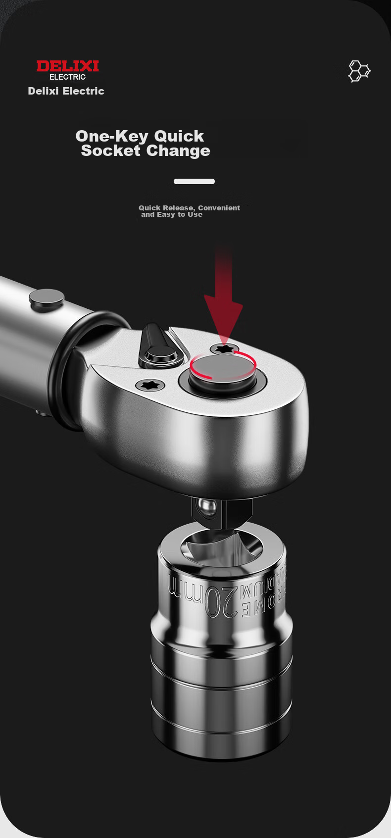 DELIXI Torque Wrench, High-Precision Torque Wrench, Kilogram Plate, Adjustable Spark Plug Wrench, Automotive Repair Wrench 8