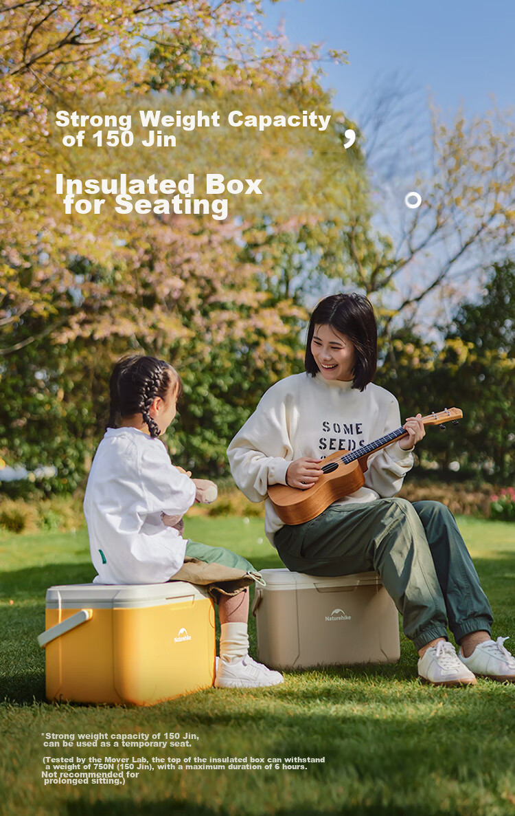 Naturehike Insulated Cooler Box, Ice Storage Box, Outdoor Camping Cooler, Portable Car Refrigerator, Large Capacity 18L 13