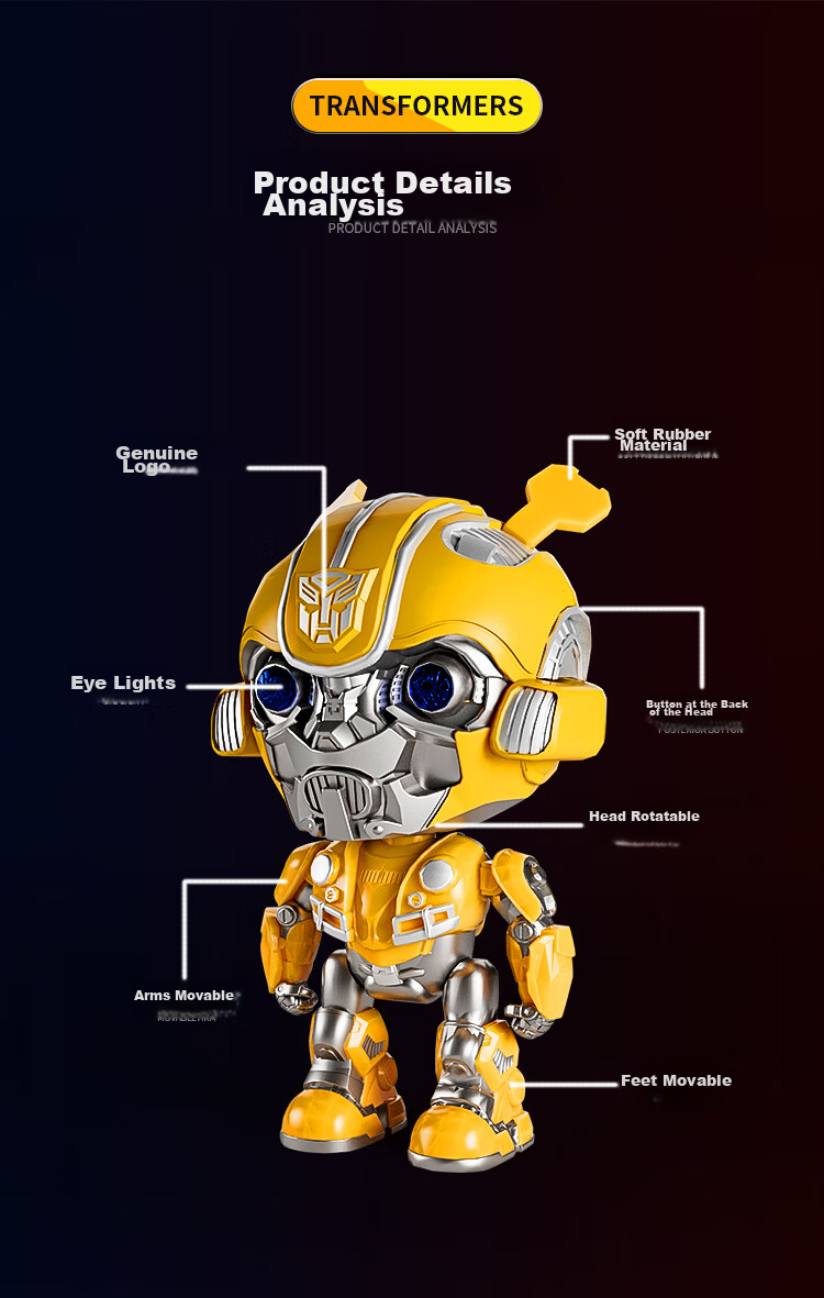 BIG TAYLOR Official Transformers Action Figure Model Bumblebee Children's Toy, Birthday Gift for Boys, Back-To Seaso 12