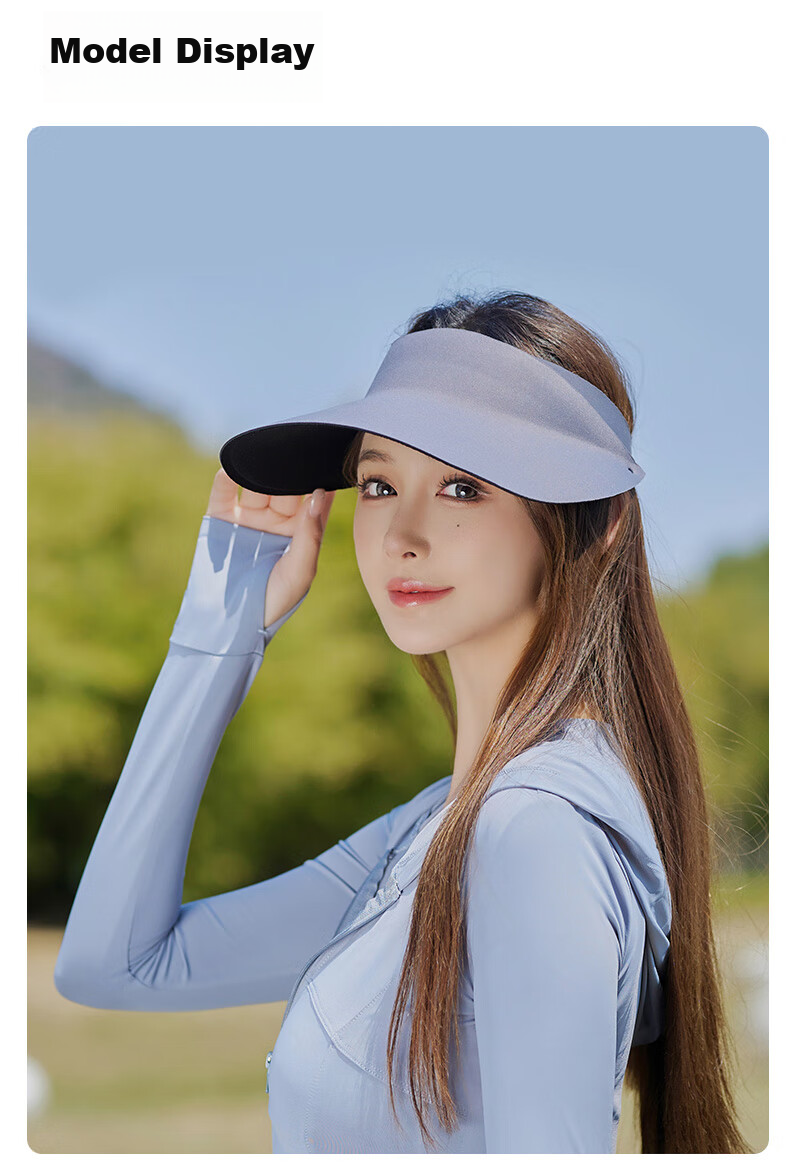 FitonTon Sun Protection Hat for Women, Sun Visor Cap, Summer Egg Roll Hat, Outdoor Running Face-Covering Seamless UV Protection Hat, Open-Top Sun Hat 13