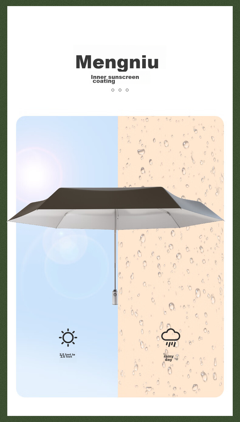 LEXON Automatic Umbrella for Men And Women, Foldable Sun And Rain Umbrella, Customizable Parasol 3
