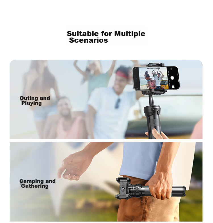 UGREEN Phone Stand Selfie Stick Tripod Desktop Gimbal Live Streaming Vlog Extension Pole Handheld Suitable for DJI Pocket 3/4/4 Pro, Ying Shi Luna, Mirrorless Camera Action Camera 11