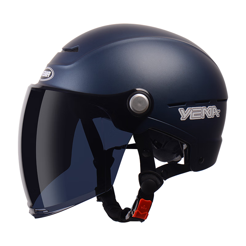 YEMA 3c Certified New National Standard Class A 365S Electric Scooter Helmet for Men And Women, Large Size, Big Head Circumference, Summer Motorcycle Safety Helmet, Pia Lan with Black Tea Long Visor