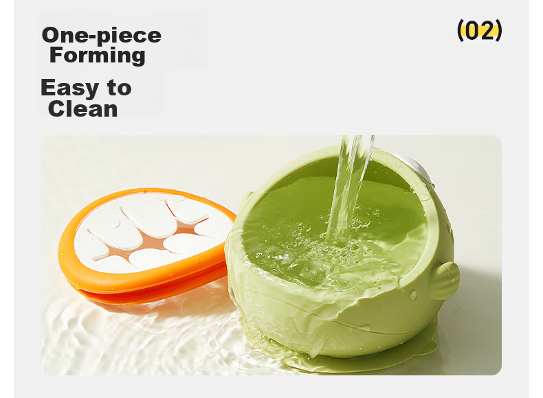 Huangchong Baby Food Bowl with Suction Base, Anti-Drop And Anti-Scalding Training Bowl for Infants And Children, Silicone Tableware for Learning to Eat 20