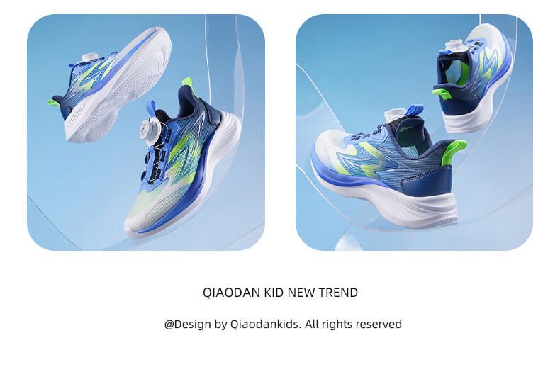 QIAODAN Girls' Running Shoes, Big Kids Summer Sports Shoes, Children's Rotary Buckle Sneakers, QIAODAN White/cotton Purple, Size 34 20