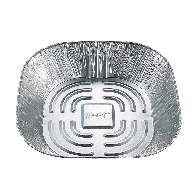 Kaulus Baked Rotisserie Aluminum Foil Air Fryer Trays, 50 Pieces, Square 18.8cm, Oil-Proof, for Outdoor Camping Picnic Aluminum Foil Containers