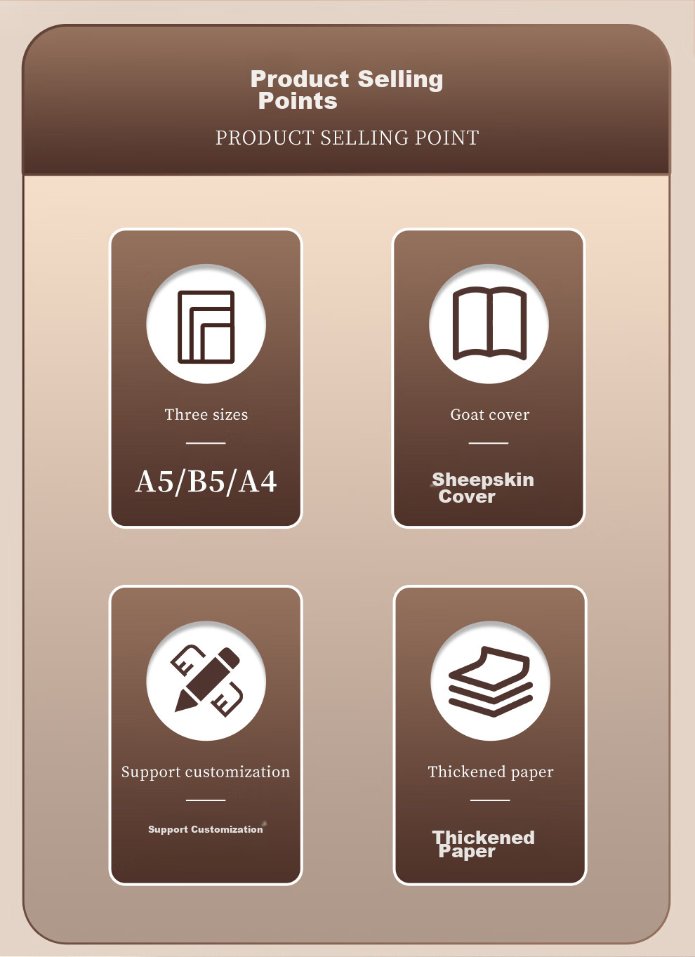 Jiaranheng [5-Pack] Business Notebooks A4 Lambskin Cover Large Notebooks Customizable Journal Diary Office Work Log Stationery Meeting Minutes Book 2