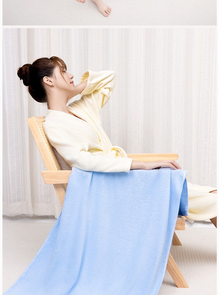 UCHINO [New Release] Pure Cotton Bathrobe, Starry Sky Women's Style, 170cm Thickened And Extended, Soft And Absorbent Bathrobe Pajamas 1