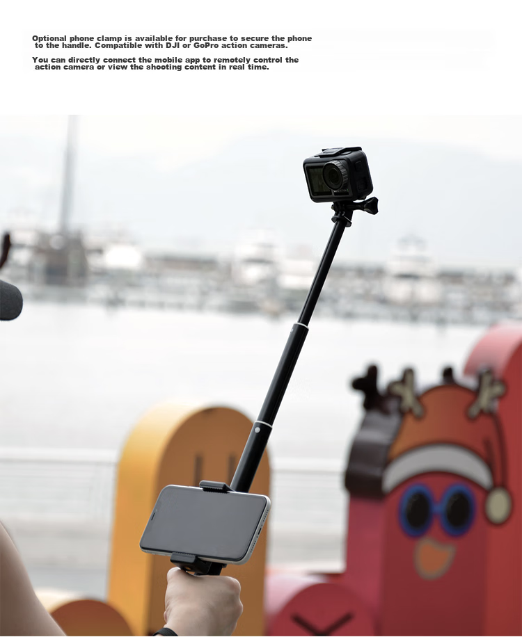 MAXCAM Suitable for DJI Osmo Action 6/5/4 Action Camera, GoPro 13 Dog Hero 12 Selfie Stick, Handheld Portable Tripod, Waterproof Extension Accessories 12